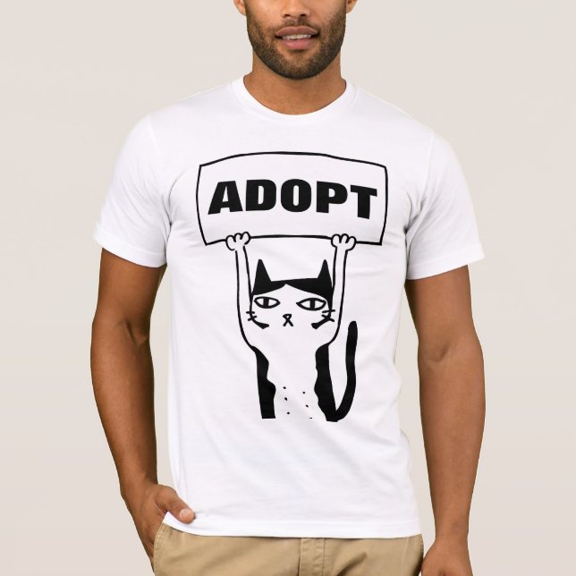ADOPT cat t-shirts Adoption (Front)