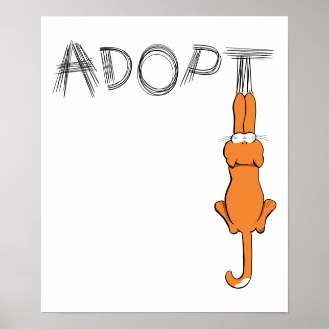 Adopt Cats Rusty™ Pet Adoption Poster (Front)