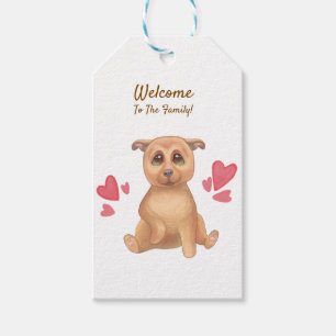 adopt day cute dog gift tags