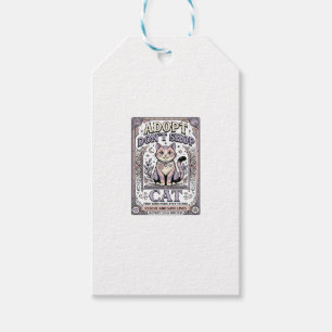 Adopt Don’t Shop Cat Cat Rescue Adoption Vintage V Gift Tags