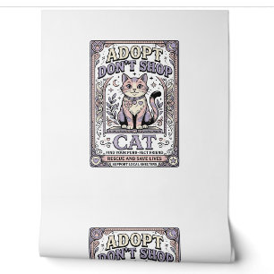 Adopt Don’t Shop Cat Cat Rescue Adoption Vintage V Wallpaper