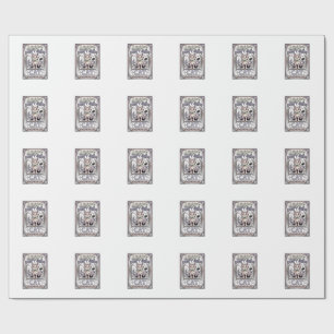 Adopt Don’t Shop Cat Cat Rescue Adoption Vintage V Wrapping Paper