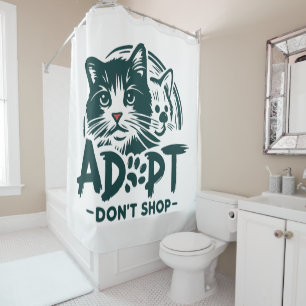 Adopt don't shop 1 shower curtain