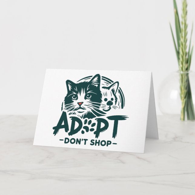 Adopt don't shop 1 thank you card (Front)