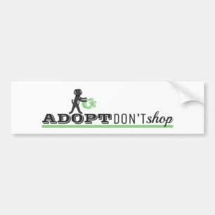 Adopt Don't Shop Bumper Sticker