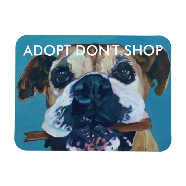 ADOPT DON'T SHOP Car Magnet (Horizontal)