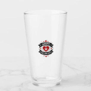 Adopt Dont Shop Crew Vintage Pet Rescue Paw Heart Glass
