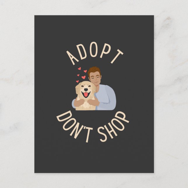 Adopt Don't Shop - Dog Adoption Postcard (Front)