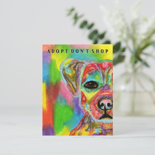 Adopt Don't Shop Dog Awareness Flat Card (Standing Front)