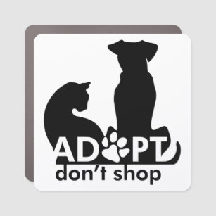 Adopt Don't Shop Dog Cat Car Magnet