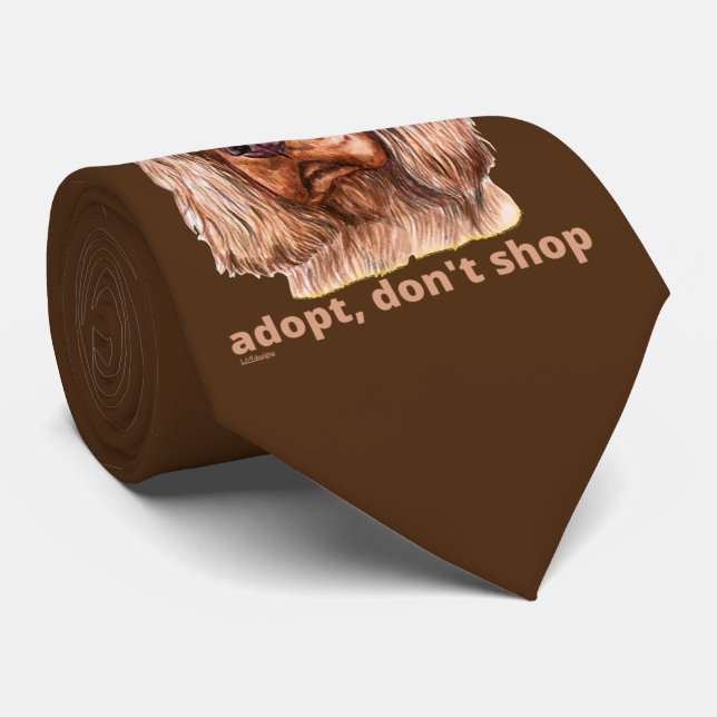 ADOPT, DON'T SHOP (English Cocker Spaniel)         Tie (Rolled)
