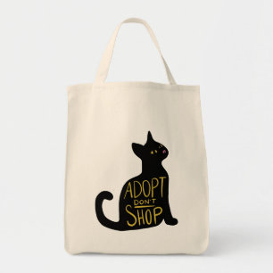 Adopt don't shop Feral Cat Rescue Tote Bag