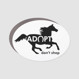 Adopt Don't Shop Horse Car Magnet