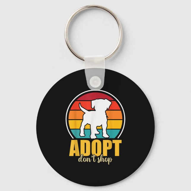 Adopt Dont Shop  Key Ring (Front)