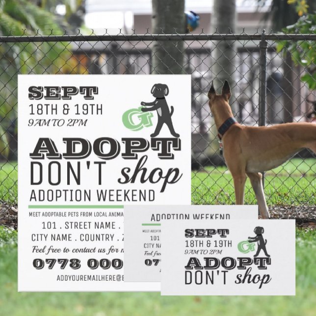 Adopt Don't Shop, Pet Adoption Event Advertising Flyer (Creator Uploaded)
