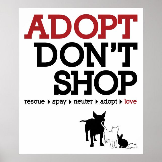 Adopt Don't Shop Poster (Front)