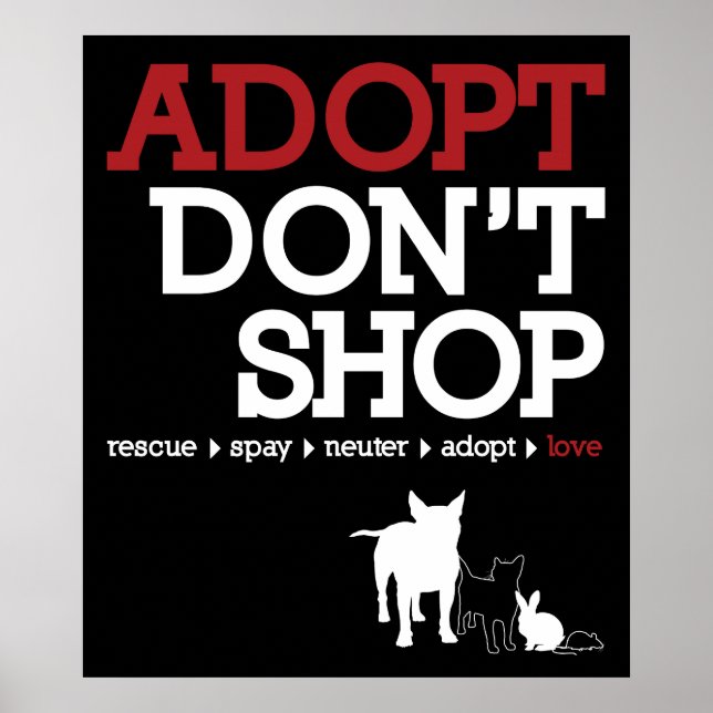 Adopt Don't Shop Poster (Front)