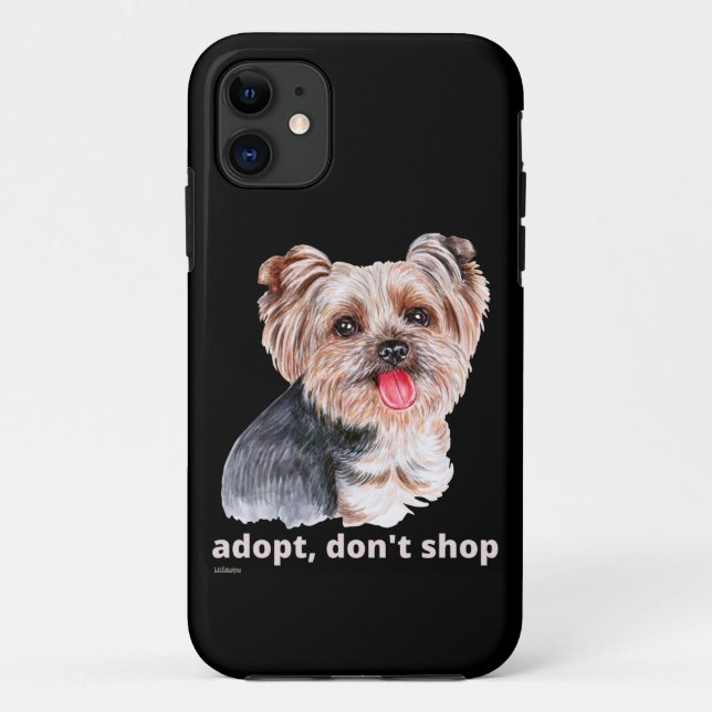 ADOPT, DON'T SHOP (Yorkshire Terrier) cute dog     Case-Mate iPhone Case (Back)