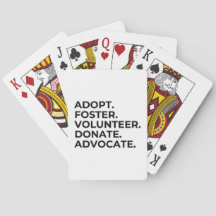 Adopt. Foster. Volunteer. Playing Cards