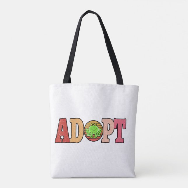 Adopt Frogs | Best frog gift for frog lovers Tote Bag (Back)