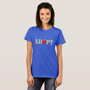 Adopt Heart with Paw T-Shirt
