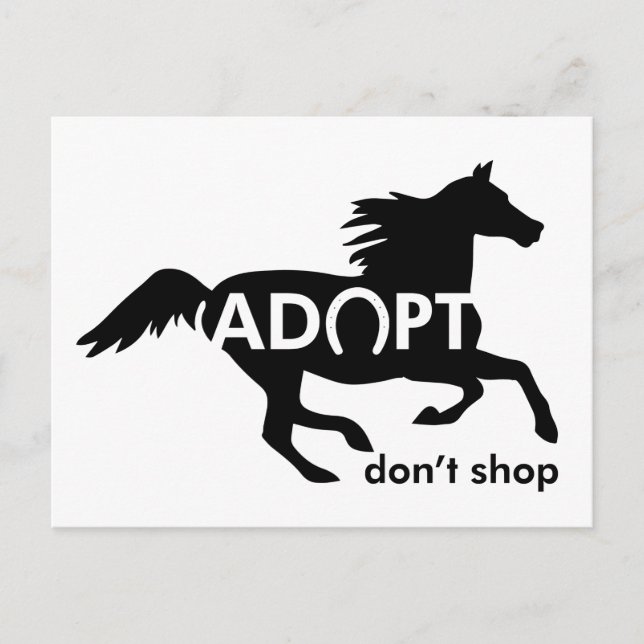 Adopt Horses Postcard (Front)
