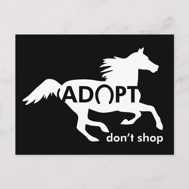 Adopt Horses Postcard (Front)