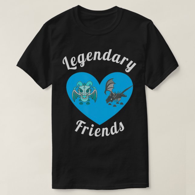 Adopt Me Legendary friends shadow dragon and frost T-Shirt (Design Front)