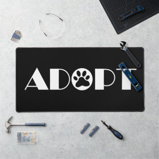 Adopt paw dog desk mat