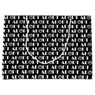 Adopt paw dog large gift bag