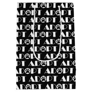 Adopt paw dog medium gift bag
