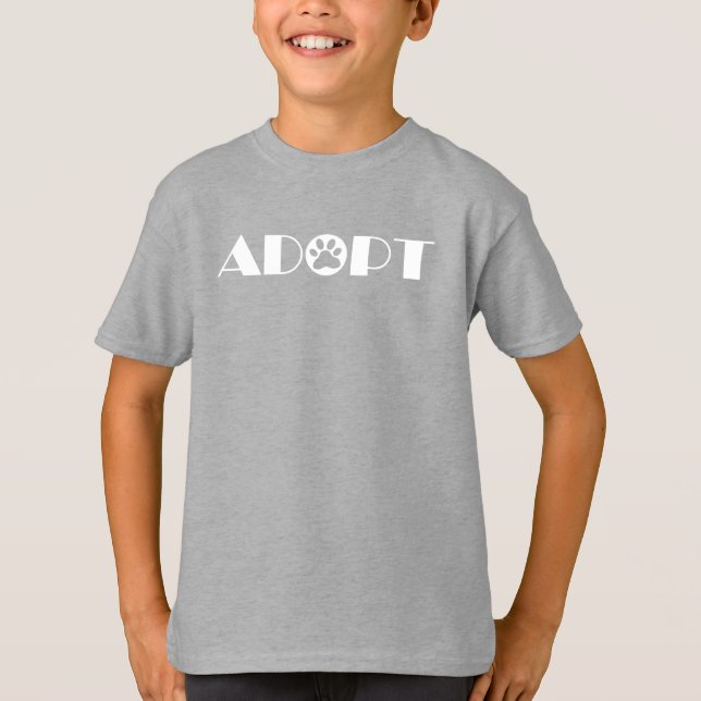 Adopt paw dog T-Shirt (Front)