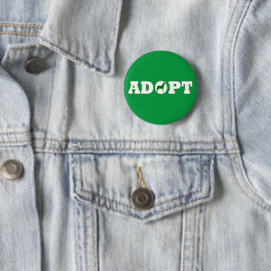 Adopt pets 6 cm round badge