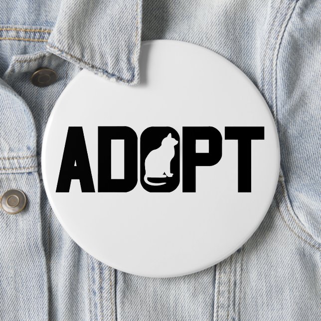 Adopt pets 6 cm round badge (In Situ)