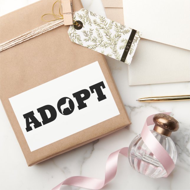 Adopt pets rectangular sticker (Gifting)