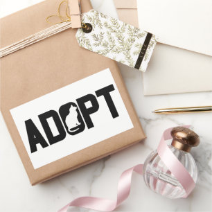 Adopt pets rectangular sticker