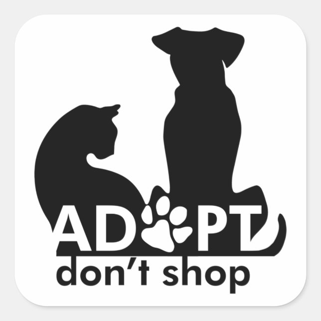 Adopt Pets Square Sticker (Front)
