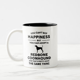 Adopt Redbone Coonhound Happiness Two-Tone Coffee Mug