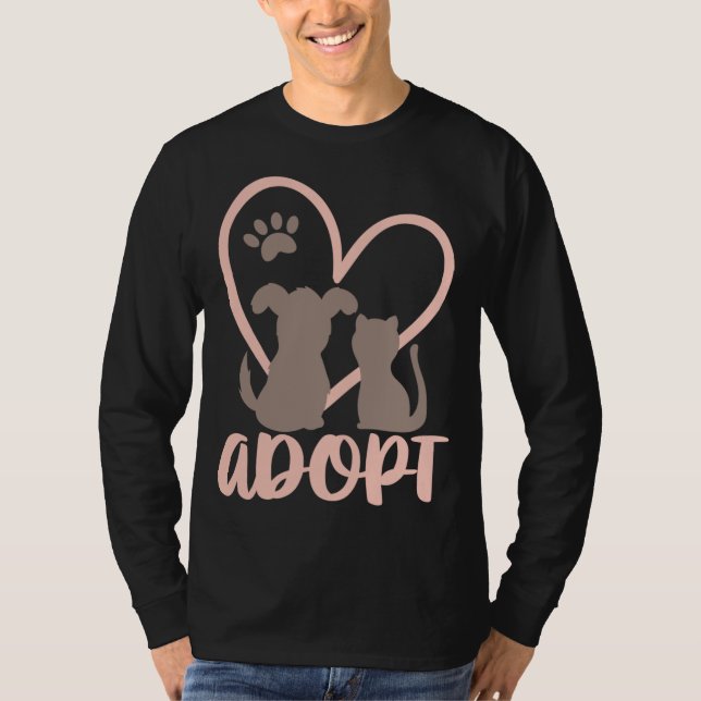 Adopt Rescue Pet Owner Rescue Mum or Dad - Dog and T-Shirt (Front)