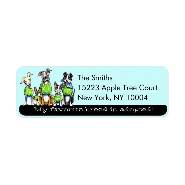Adopt Shelter Dogs Off-Leash Art™ Black Tagline (Front)