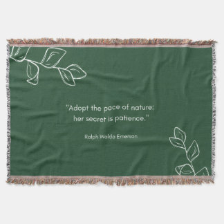 Adopt the Pace of Nature | Emerson Throw Blanket
