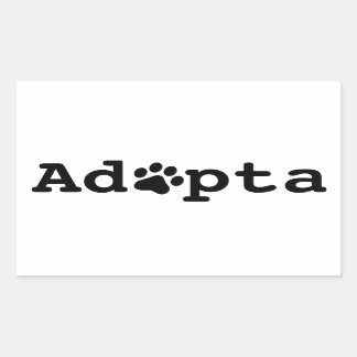 Adopta Rectangular Sticker