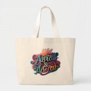 Adopted & Adored Jumbo Tote Bag for Pet Lovers