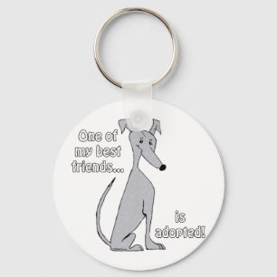 Adopted~Blue Key Ring