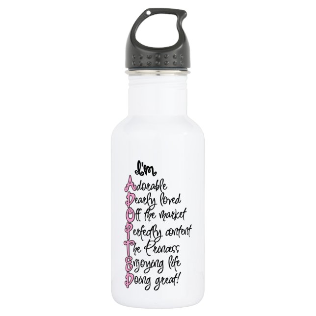 Adopted Bottle-works 32 oz 532 Ml Water Bottle (Front)