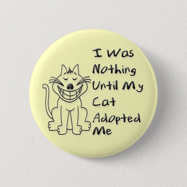 Adopted by a Cat 6 Cm Round Badge (Front)