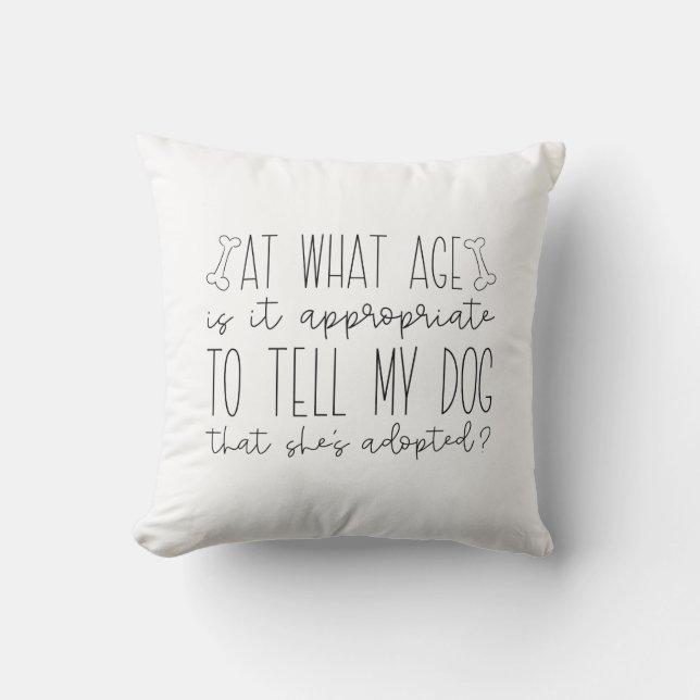 Adopted Dog Cushion (Front)