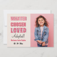 Adopted Photo Announcement