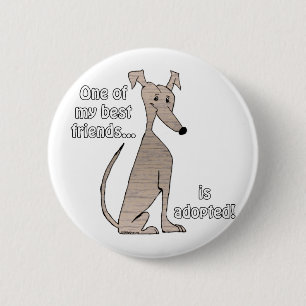 Adopted~RedBrindle 6 Cm Round Badge