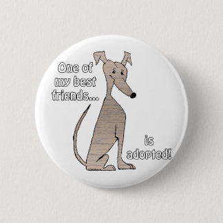 Adopted~RedBrindle 6 Cm Round Badge
